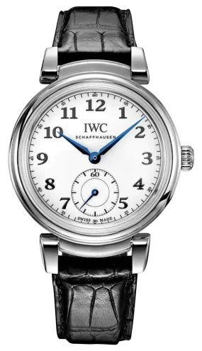 IWC Da Vinci "150 Years" Limited Edition Automatic Stainless Steel White Dial Black Leather Strap Mens Watch IW358101