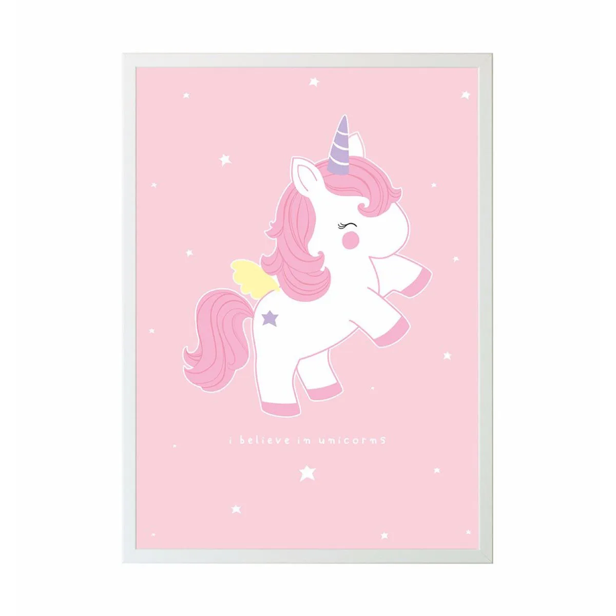 A Little Lovely Company Poster Baby Unicorn