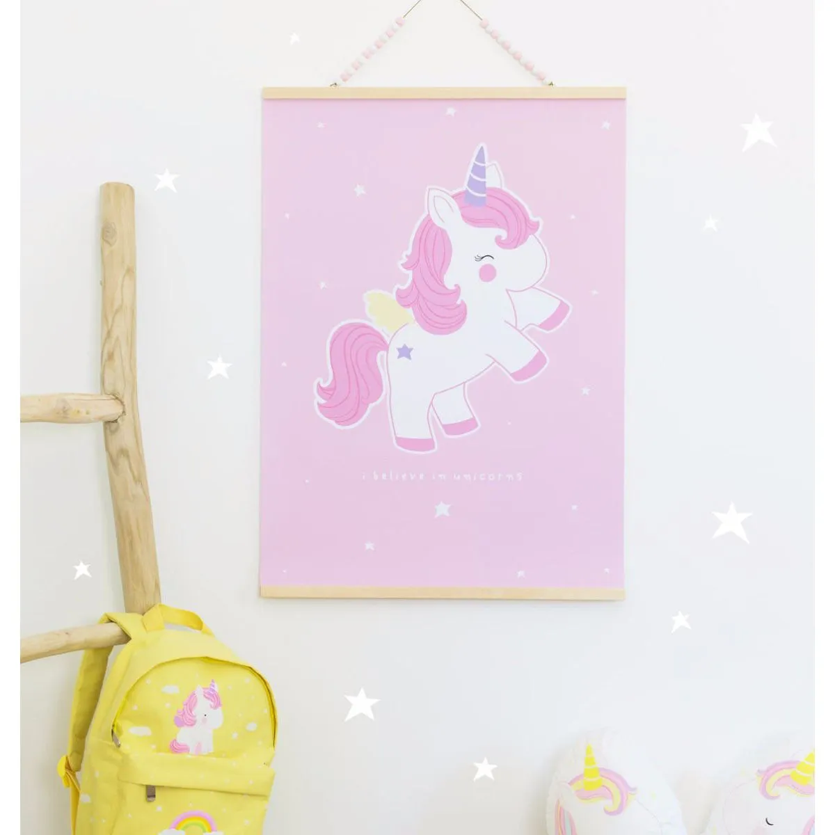 A Little Lovely Company Poster Baby Unicorn