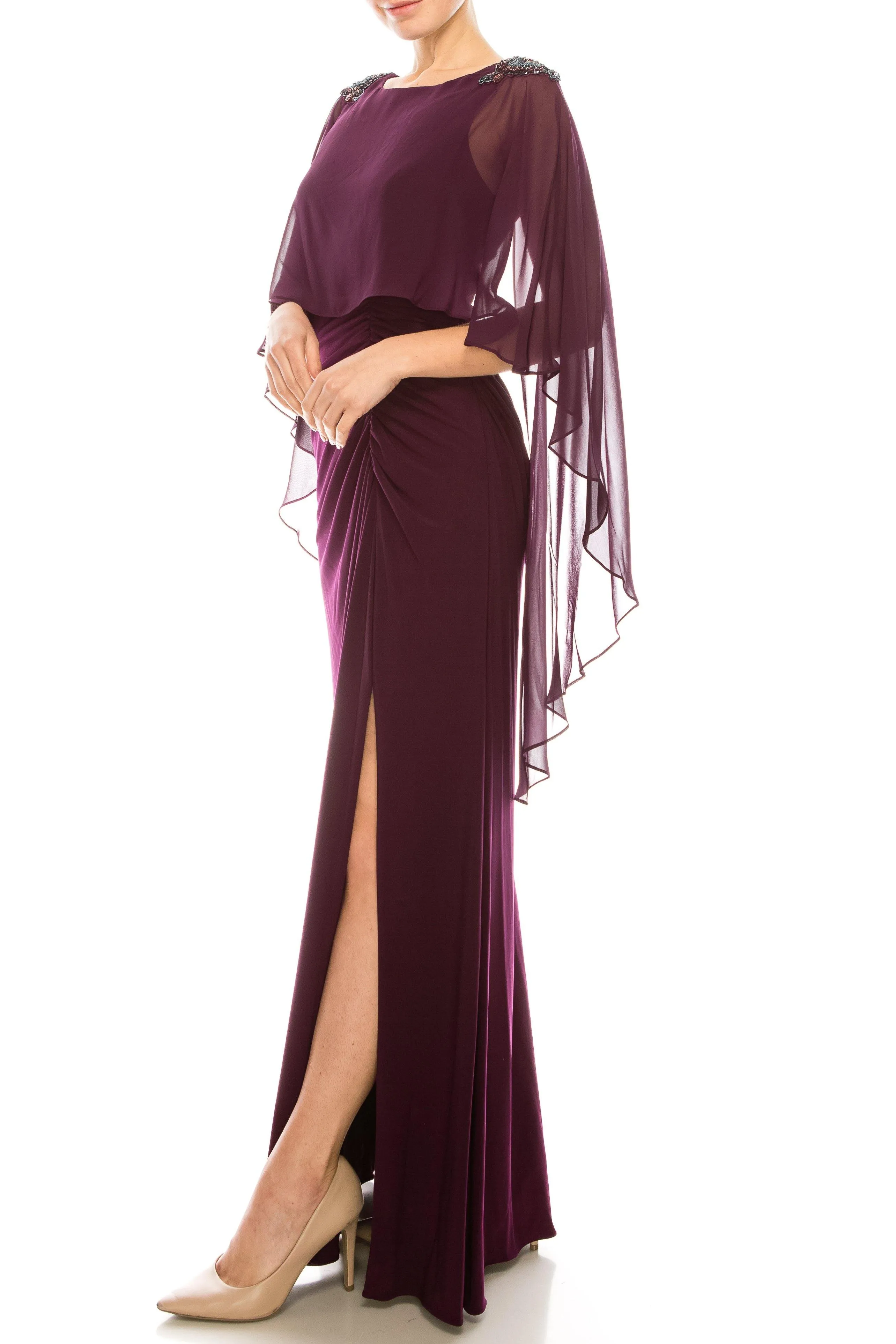 Adrianna Papell AP1E206514 Mother of the Bride Cape Dress