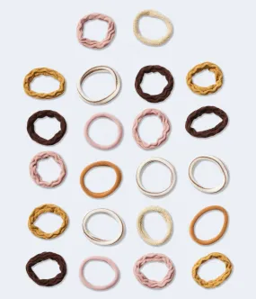 Aeropostale Womens' Neutral Mixed Hair Tie 22-Pack -  - Size One Size - Cotton - Teen Fashion & Clothing Pink