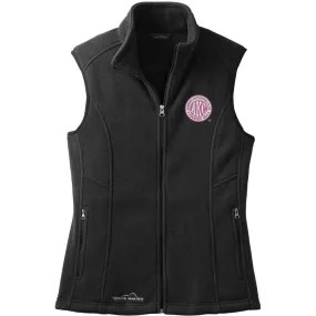 AKC Breast Cancer Awareness Embroidered Eddie Bauer Ladies Fleece Vest