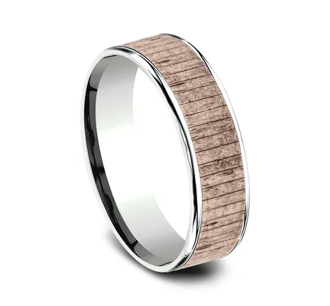 Benchmark 14k White and Rose Gold 6.5mm Band CFT836563014KRW10