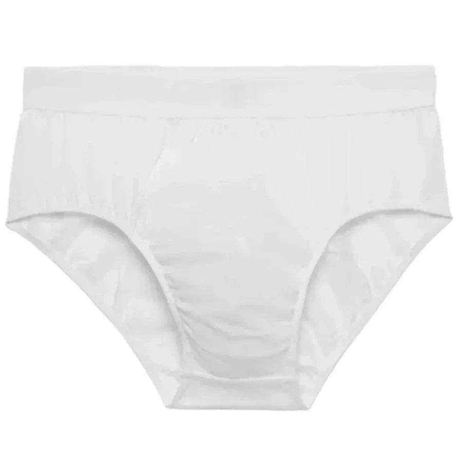 Bresciani 100% Cotton Knitted Briefs White