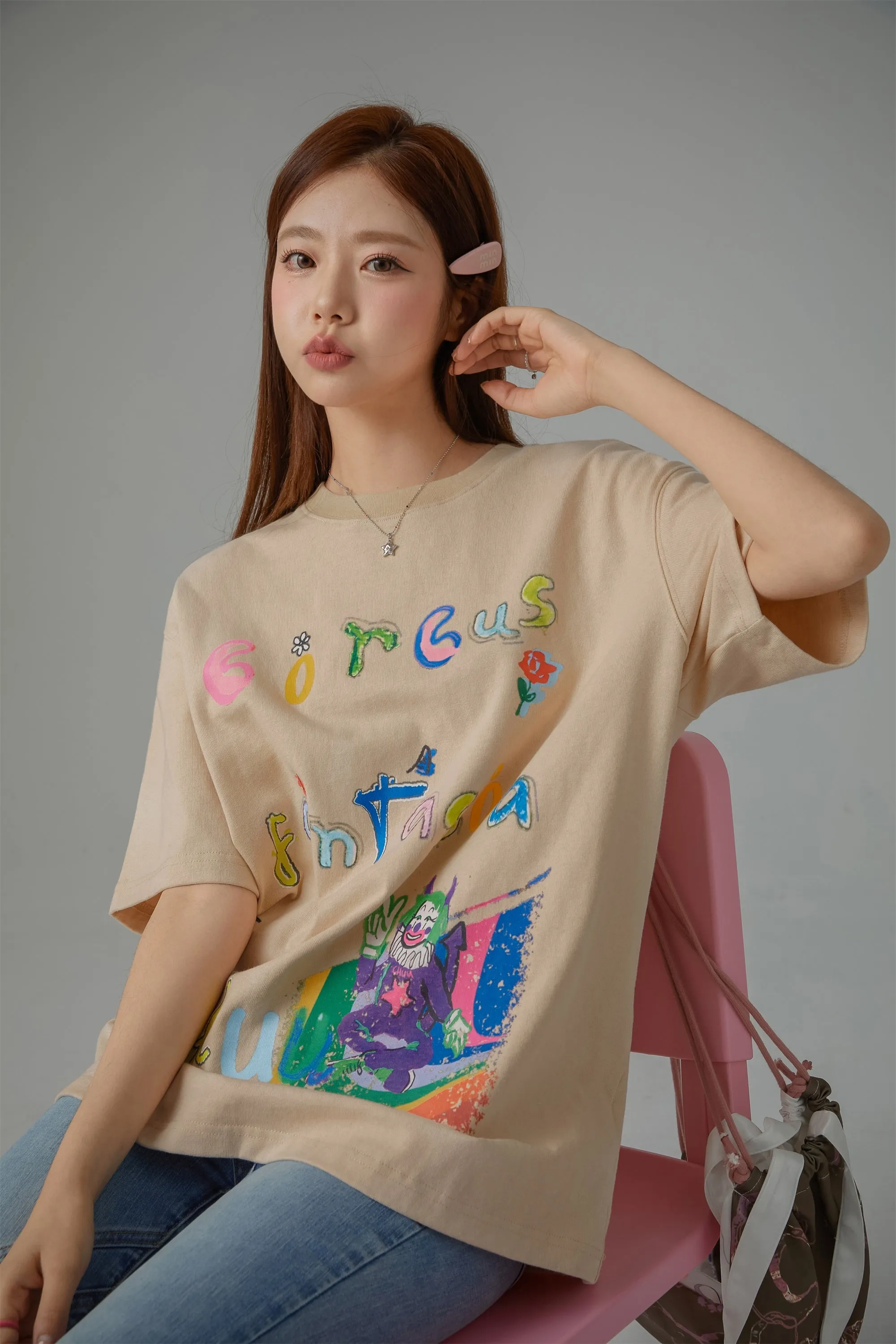 Circus Character Loose-Fit T-Shirt