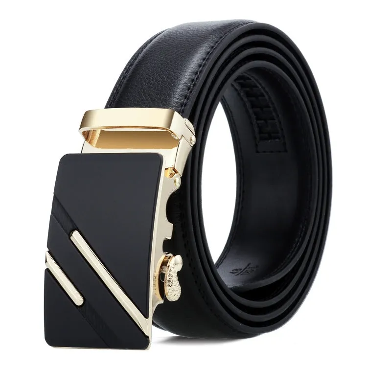 Dandali Men's Business Casual Automatic Buckle Belt in Soft Leather - Series 2