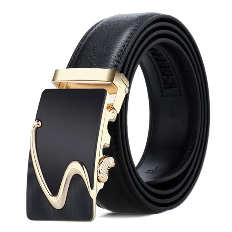 Dandali Men's Business Casual Automatic Buckle Belt in Soft Leather - Series 2