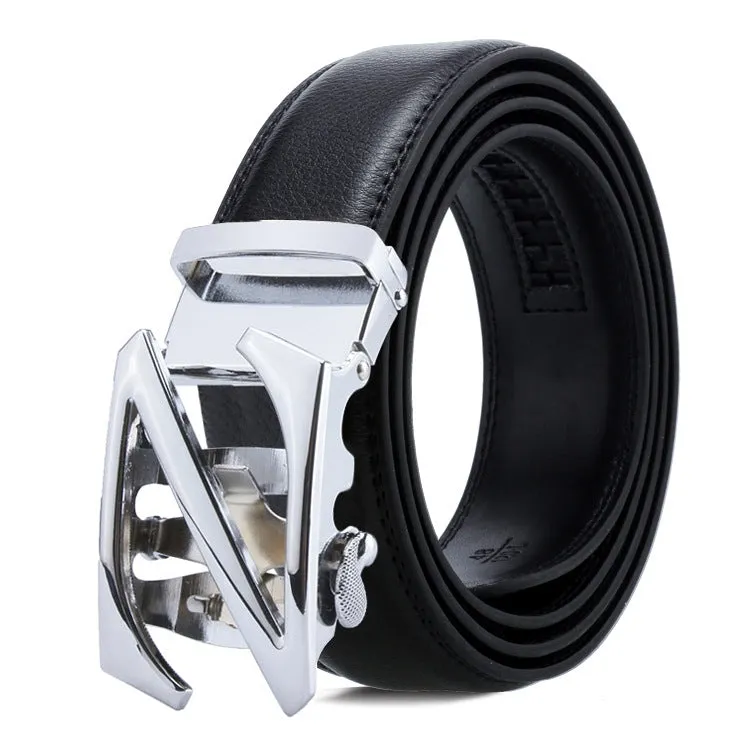 Dandali Men's Business Casual Automatic Buckle Belt in Soft Leather - Series 2