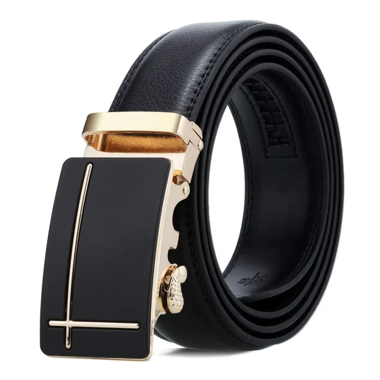 Dandali Men's Business Casual Automatic Buckle Belt in Soft Leather - Series 2