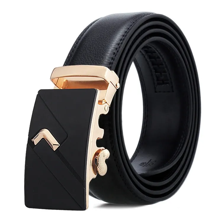 Dandali Men's Business Casual Automatic Buckle Belt in Soft Leather - Series 2