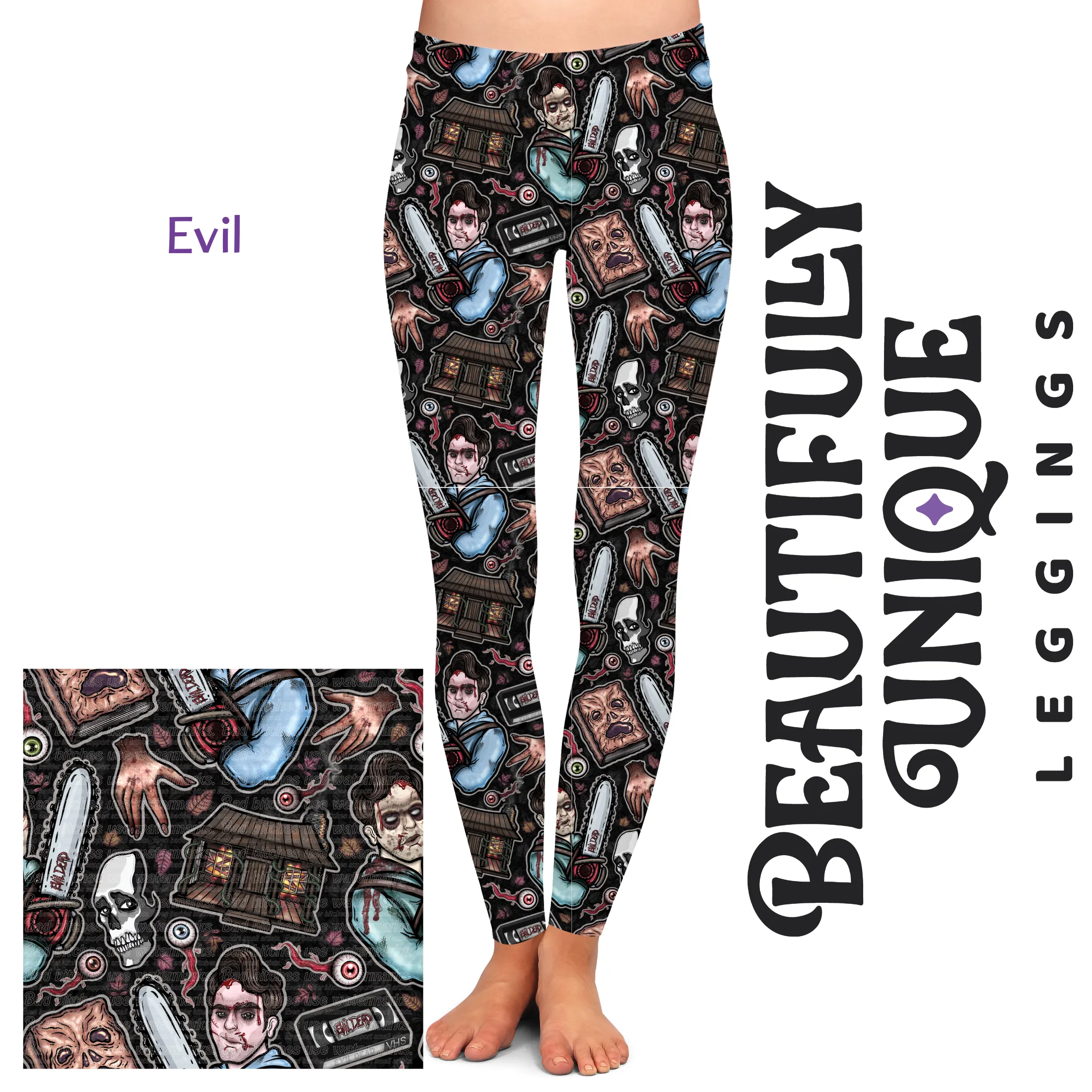 Evil (Semi-Exclusive) - High-quality Handcrafted Vibrant Leggings