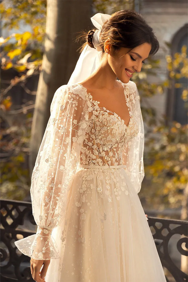 Forever Yours Romantic Floral Lace Wedding Dress