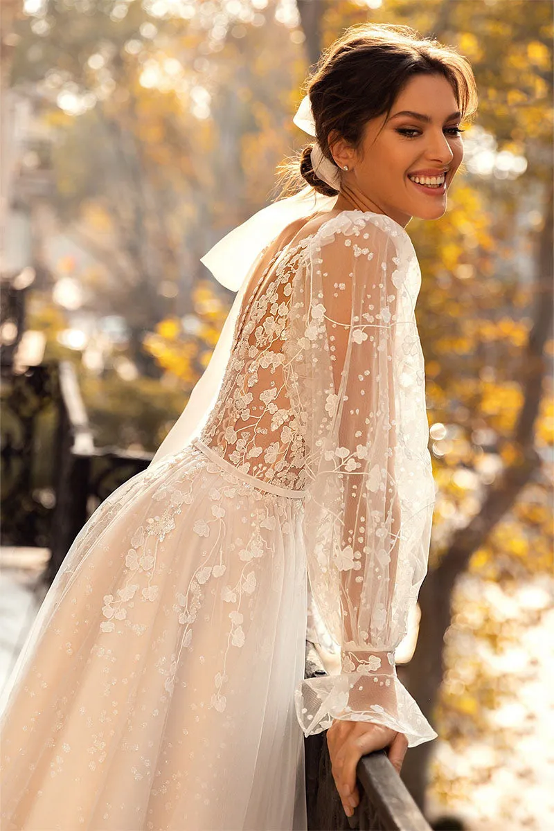 Forever Yours Romantic Floral Lace Wedding Dress