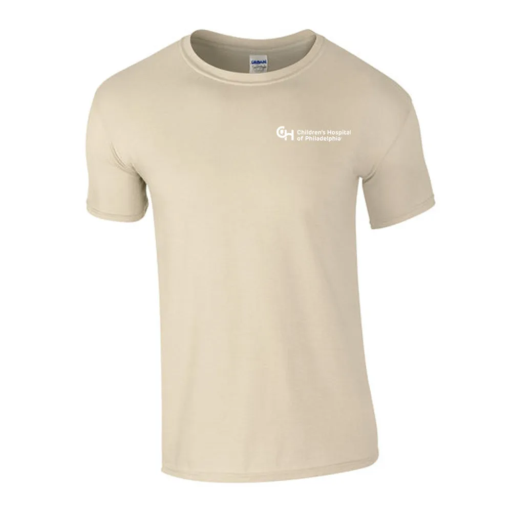 Gildan Adult Softstyle CHOP Neutral Color T-Shirt with White Logo