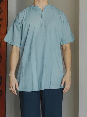 Hand-dyed Collar Shirt  (Light Blue)