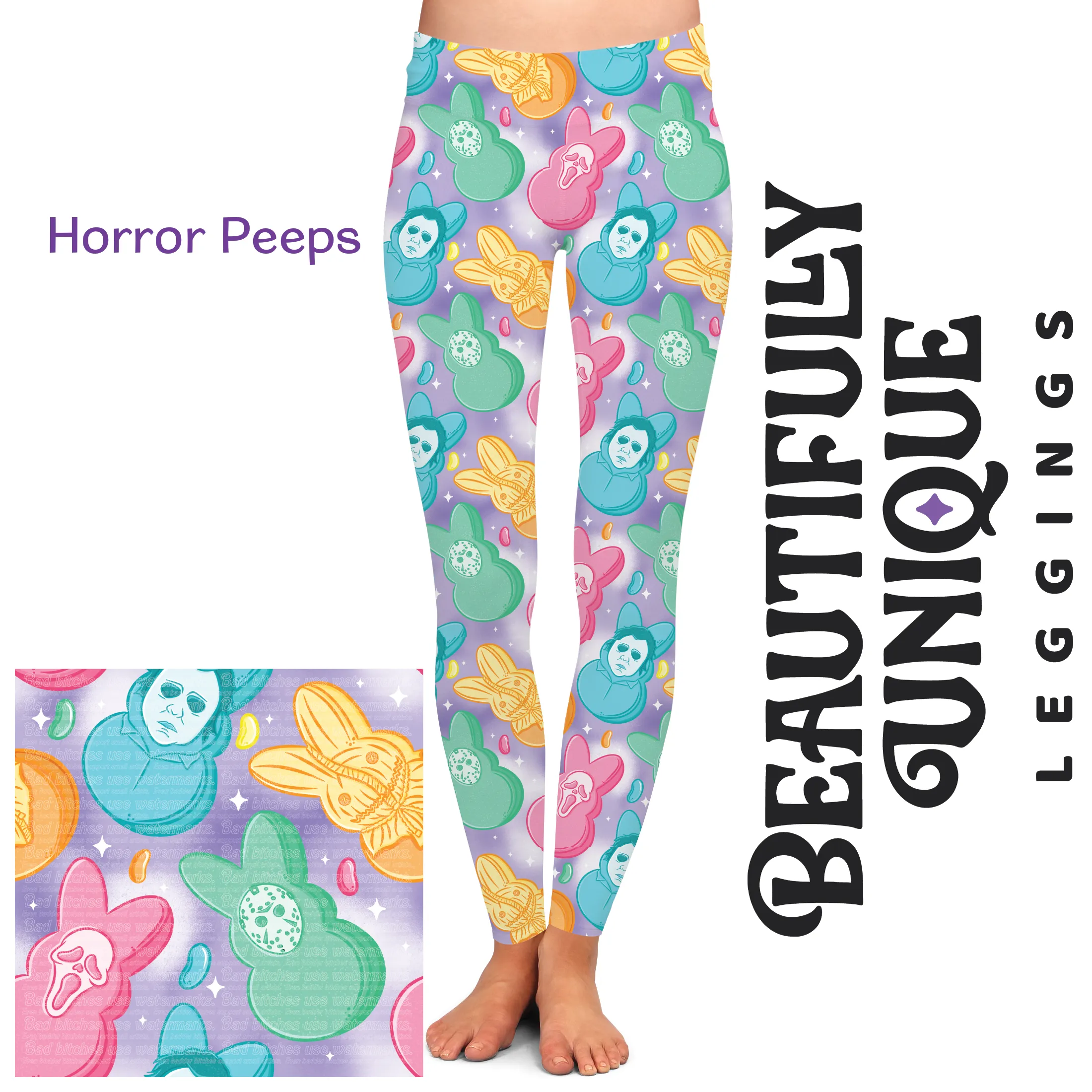 Horror Peeps (Semi-Exclusive) - High-quality Handcrafted Vibrant Leggings