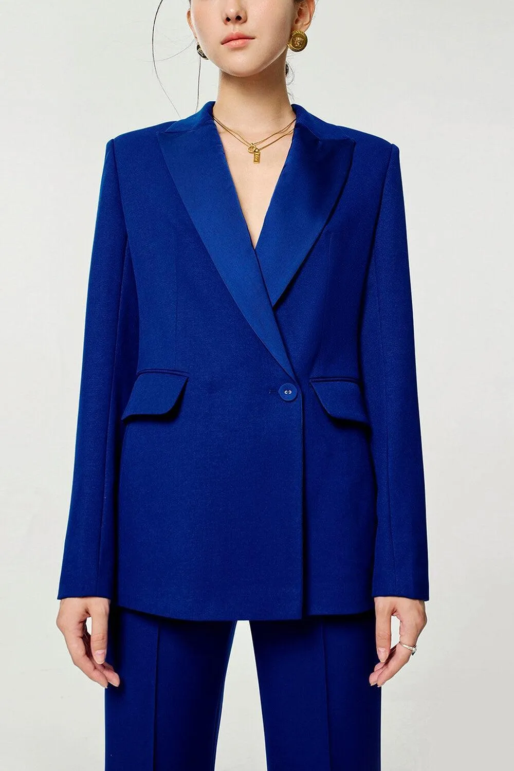 Icons Structured Long Sleeved Wool Blend Blazer