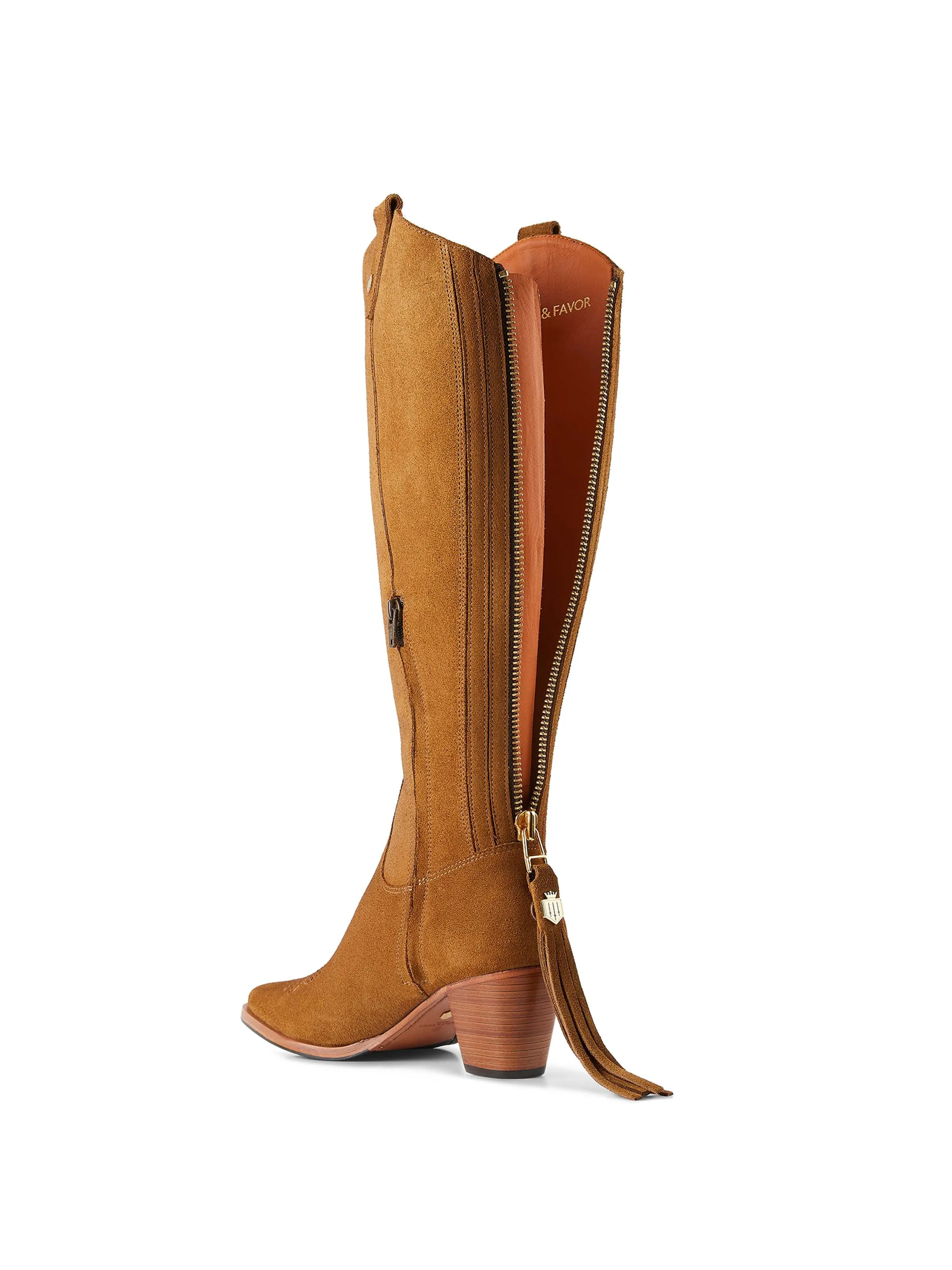 Knee High Rockingham - Tan Suede