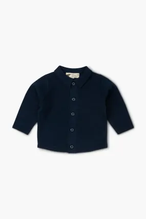 Knit Oxford Shirt_Navy