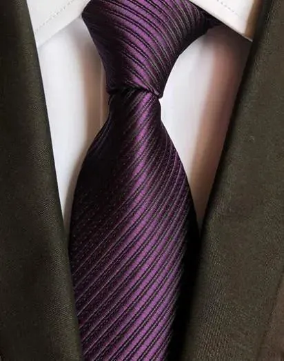 Luxury Silk Necktie, Striped, Plaid