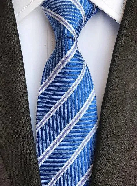 Luxury Silk Necktie, Striped, Plaid