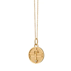 Mini "Libra" 18K Gold Charm with Diamonds