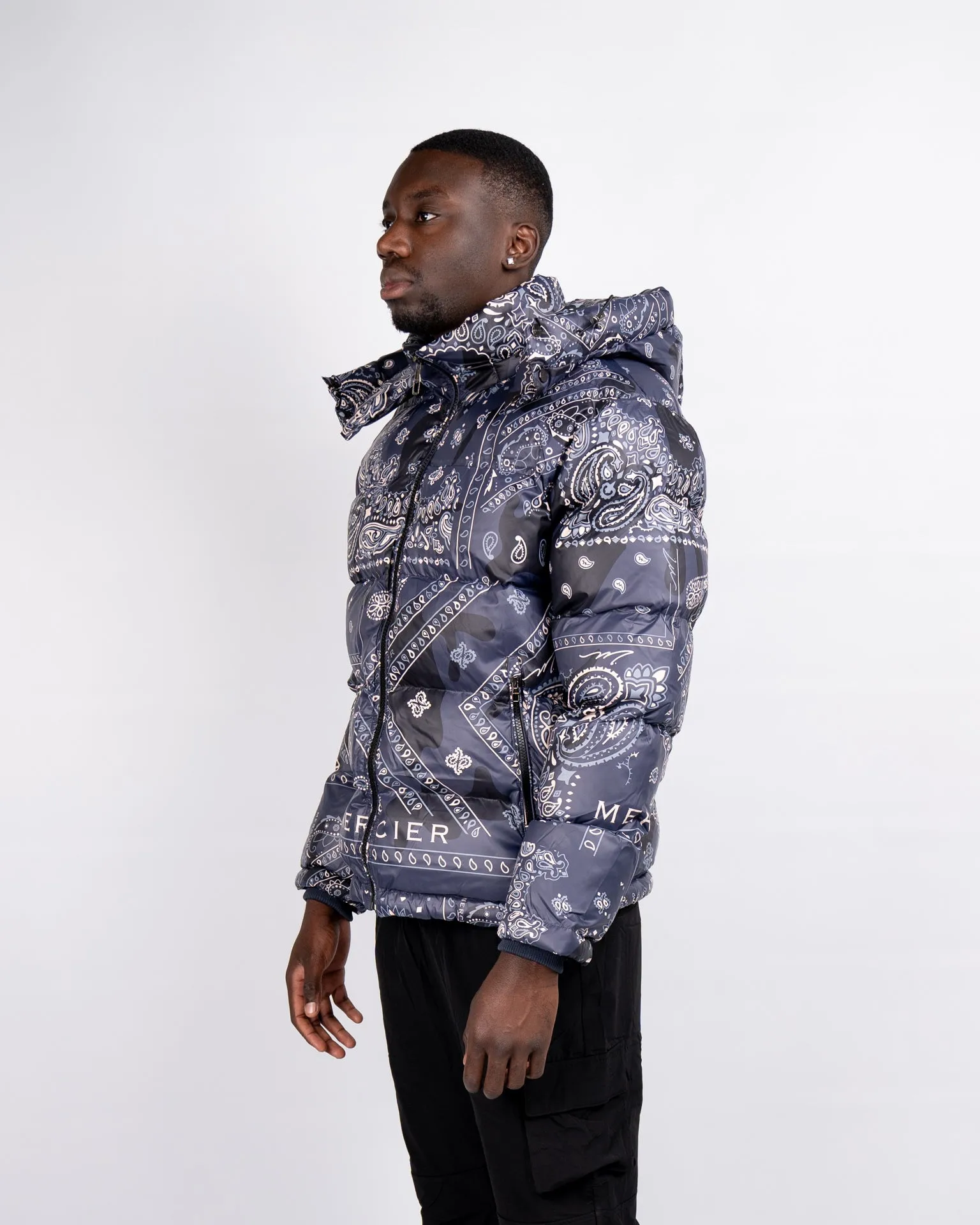 Navy Off White Paisley Mercier Jacket