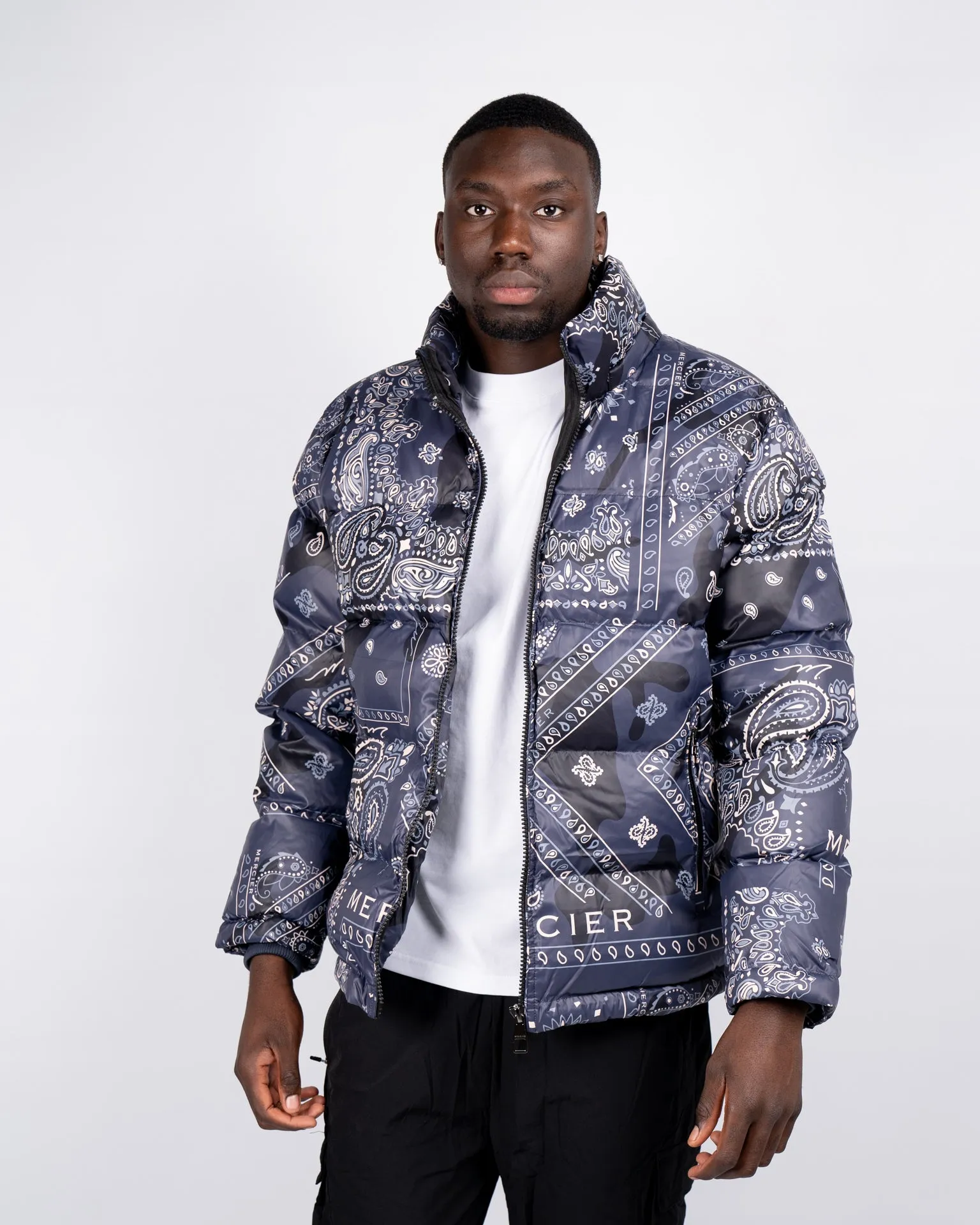 Navy Off White Paisley Mercier Jacket