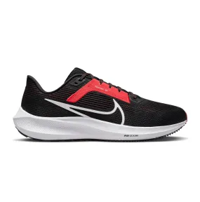 Nike Men's Pegasus 40 Shoes - Black / Light Crimson / White