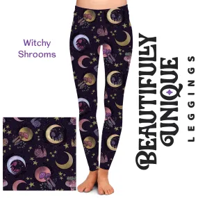 Pre-Order: Witchy Shrooms - High-quality Handcrafted Vibrant Leggings