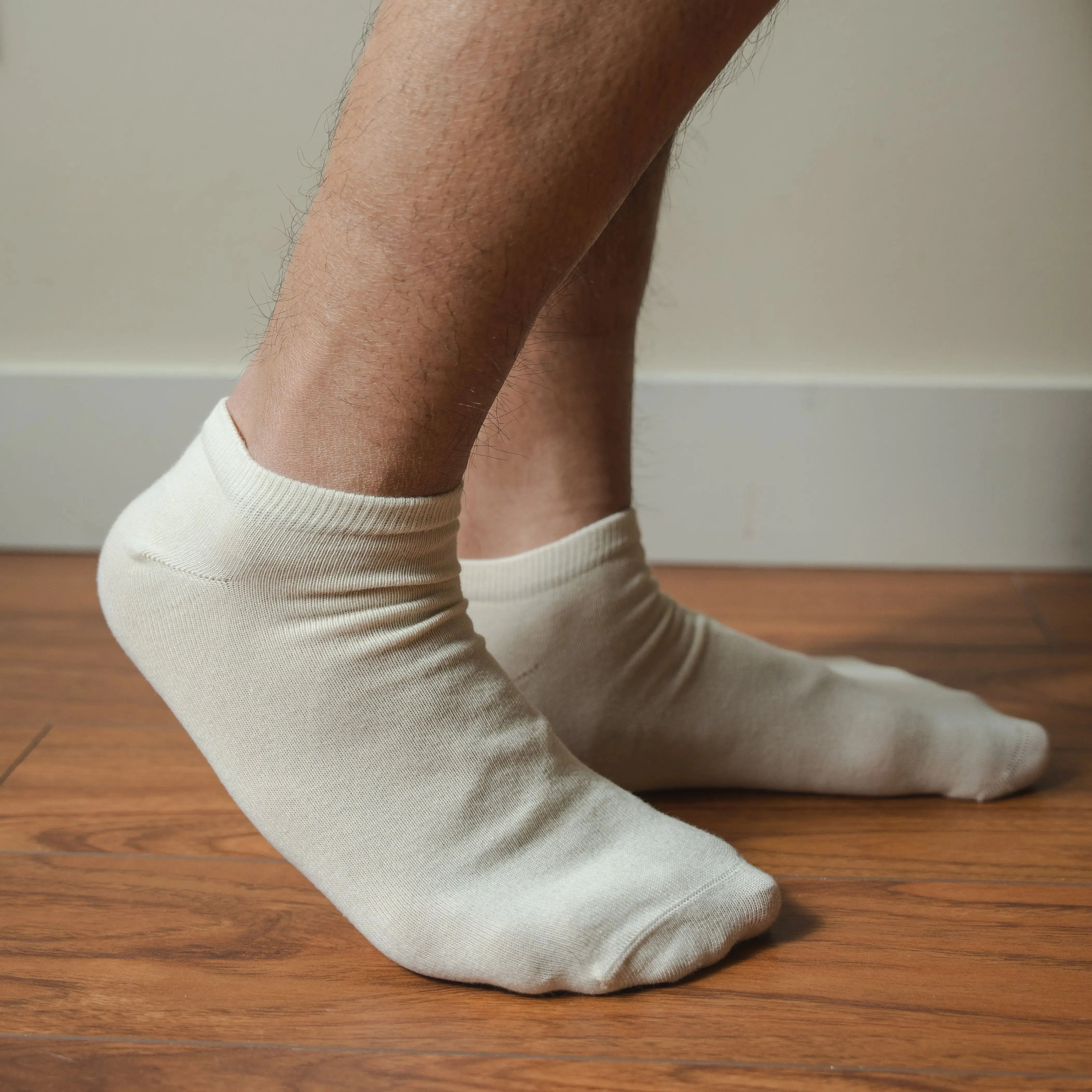 Pure Organic (no dye) Adult Ankle Socks - 98% Organic Cotton