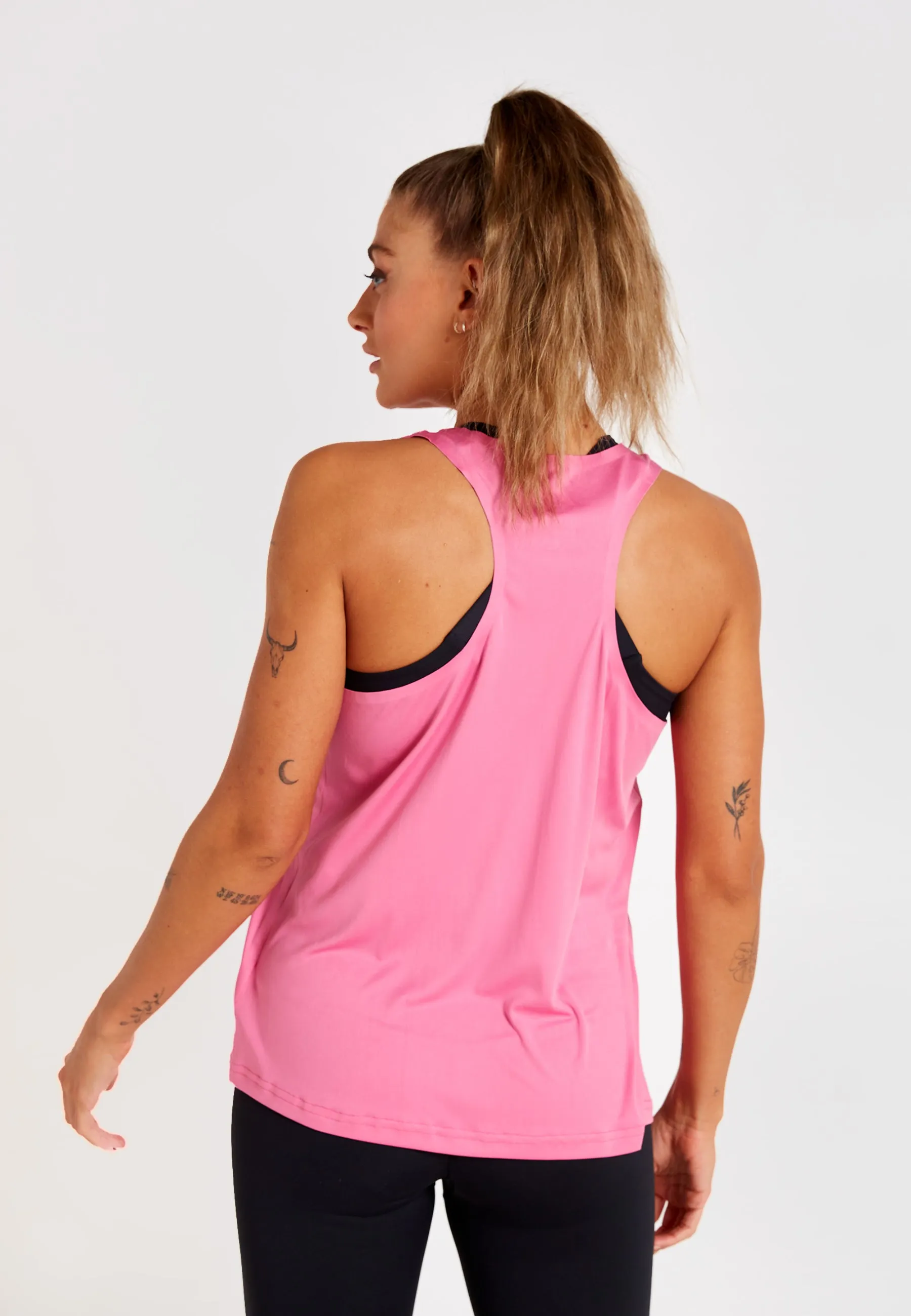 Racer Back Vest-Rose Pink