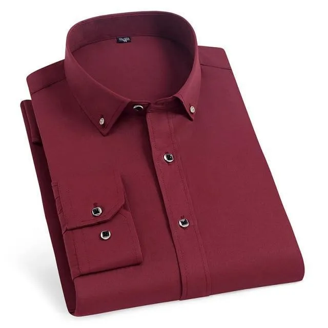 Refined Gentleman Men Dress Shirt