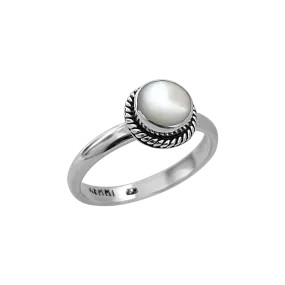 Silver Tali Mother of Pearl Ring