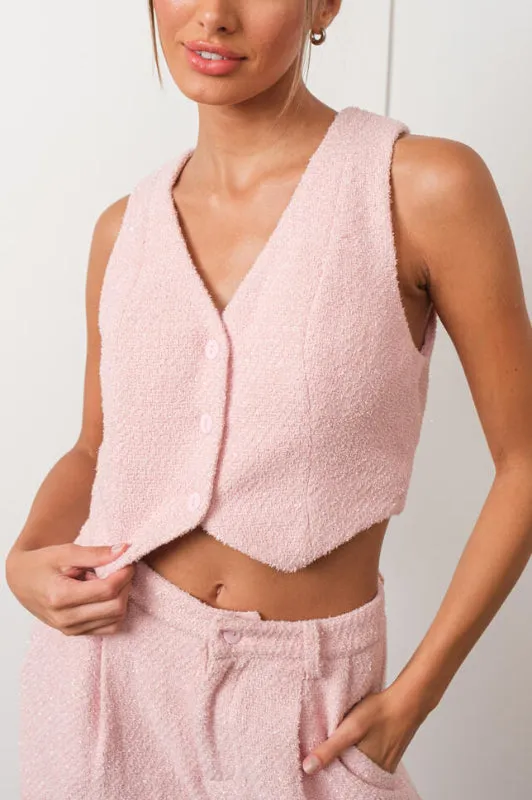 taylor vest - soft pink