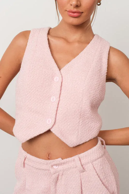 taylor vest - soft pink