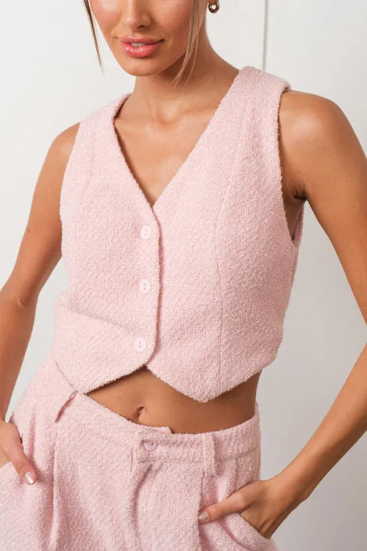 taylor vest - soft pink