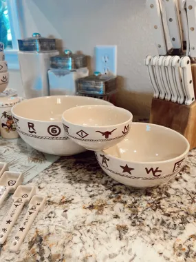 The 3 Piece Branded Bowl Set